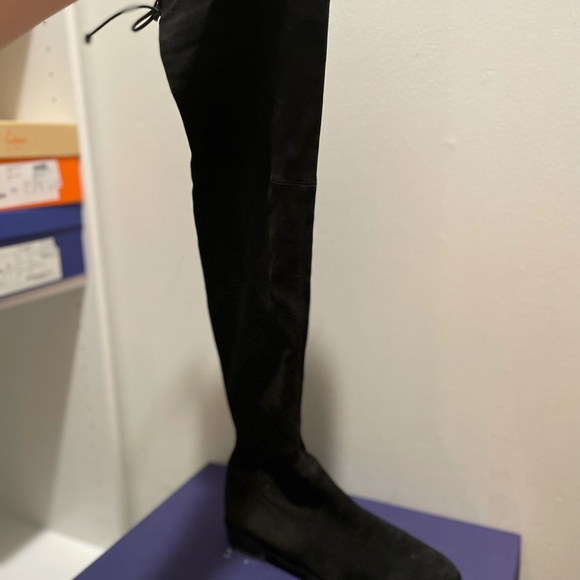 Stuart Weitzman Lowland Stretch Over the Knee Suede Boots - Picture 2 of 8